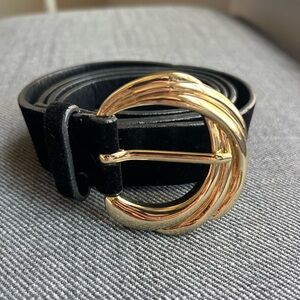 Zara velvet Elegant Black and Gold Women's Belt